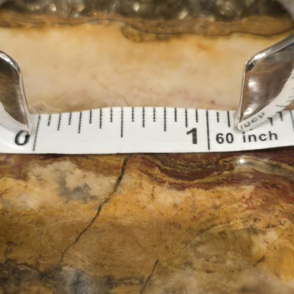 Sterling Silver Native American Signed Bracelet - Picture 6 of 7